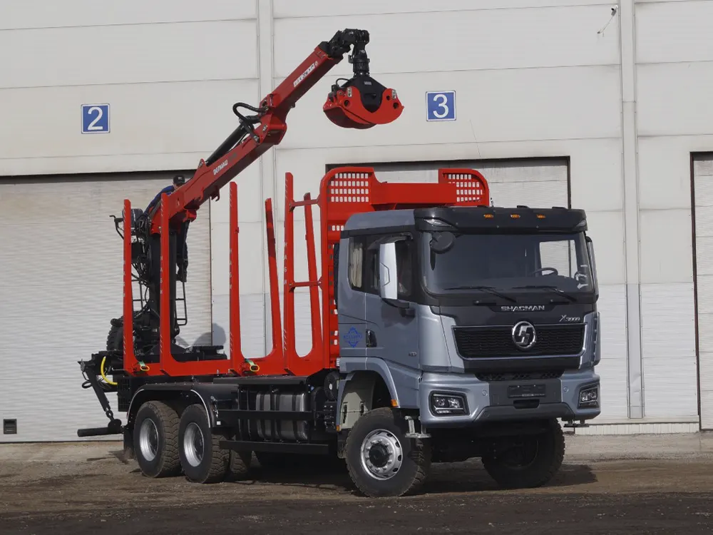 Сортиментовоз SHACMAN x3000 с КМУ Велмаш ВМ10-97